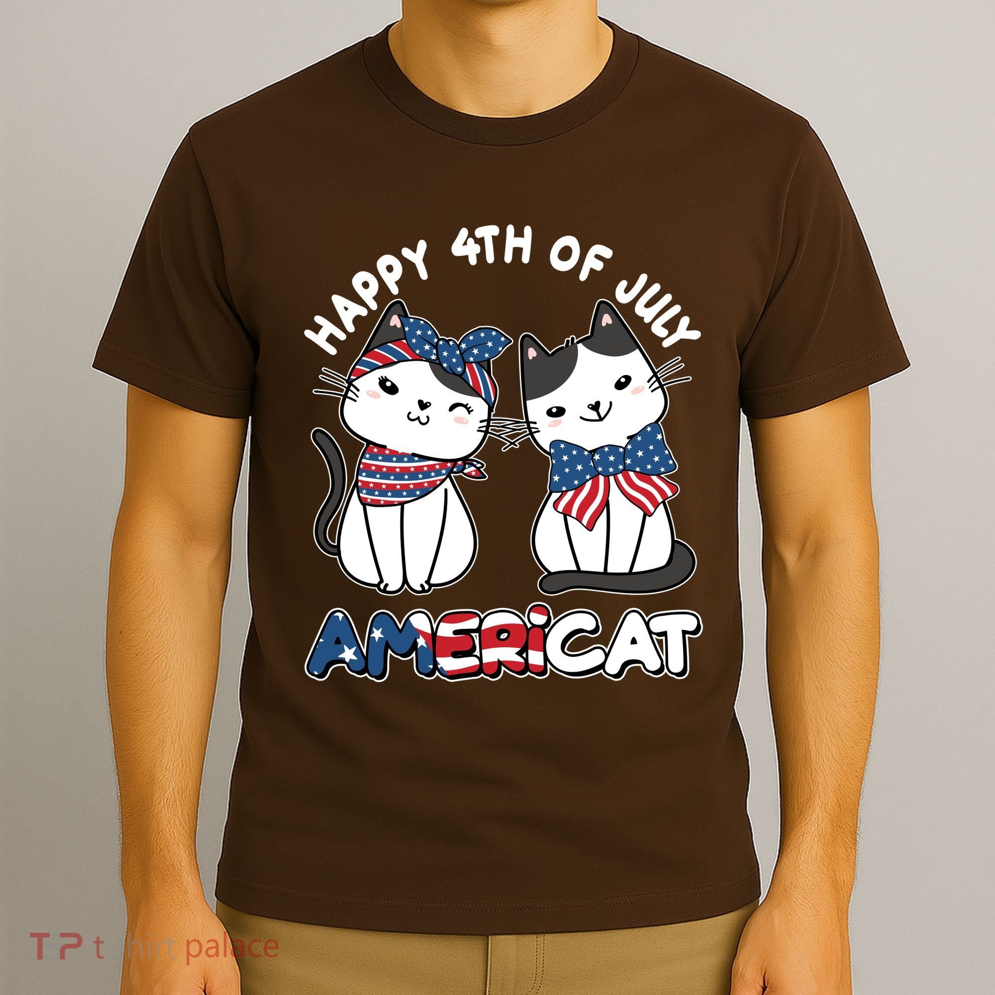 Cute Happy 4th Of July Americat T-Shirt