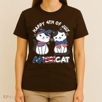 Cute Happy 4th Of July Americat T-Shirt thumb 4