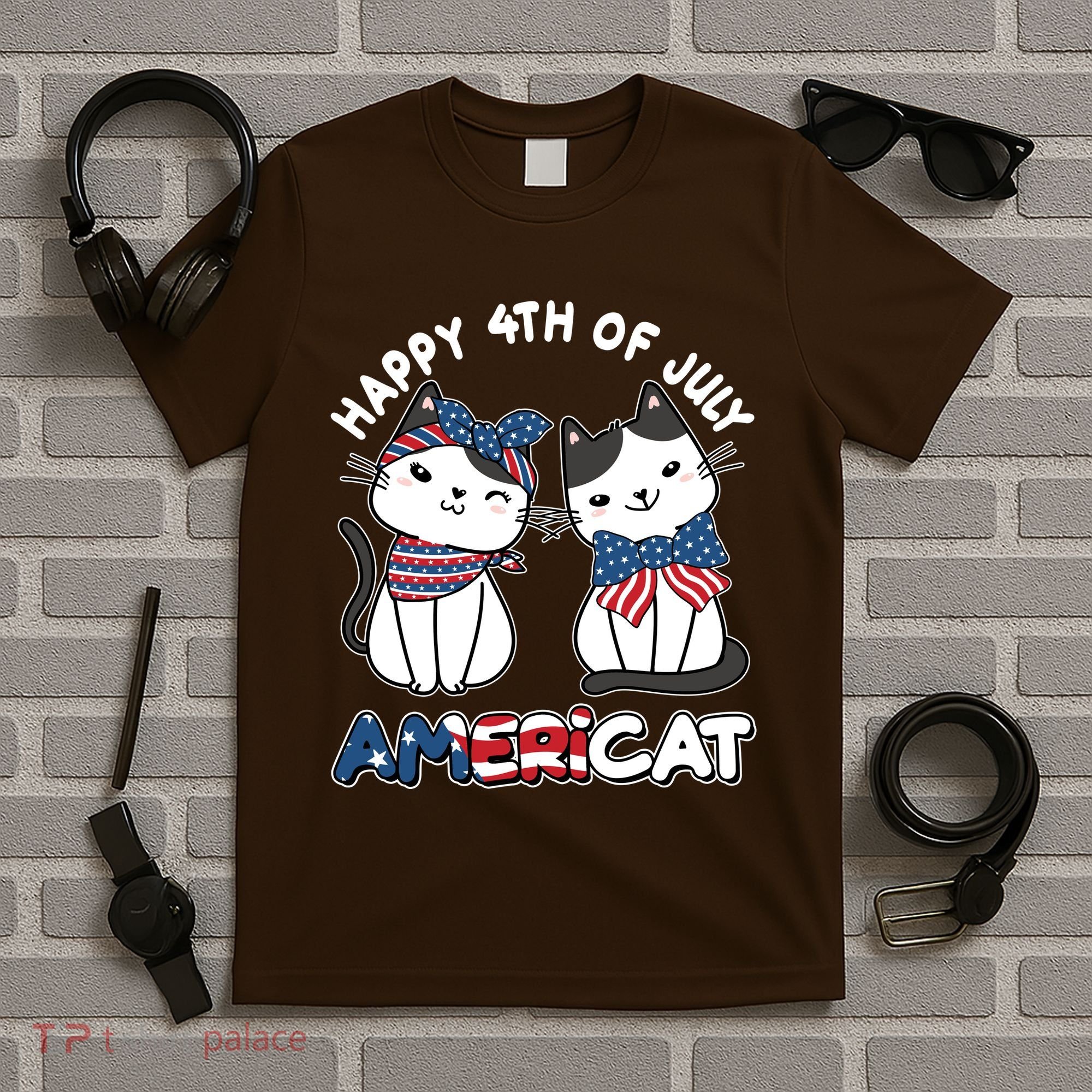 Cute Happy 4th Of July Americat T-Shirt