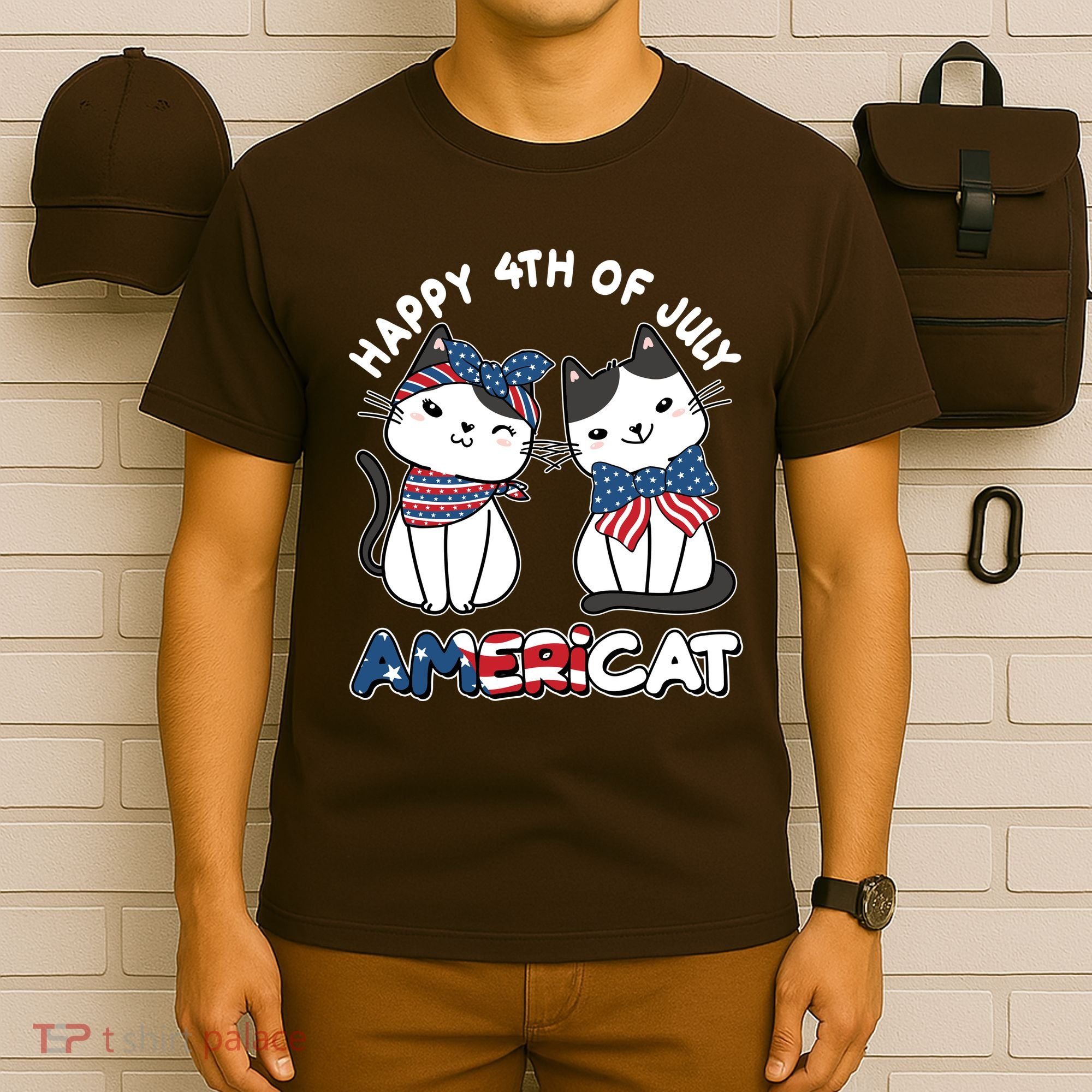 Cute Happy 4th Of July Americat T-Shirt