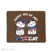 Cute Happy 4th Of July Americat Mousepad thumb 0
