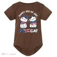 Cute Happy 4th Of July Americat Baby Bodysuit thumb 0