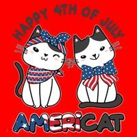 Cute Happy 4th Of July Americat Santa Hat thumb 1