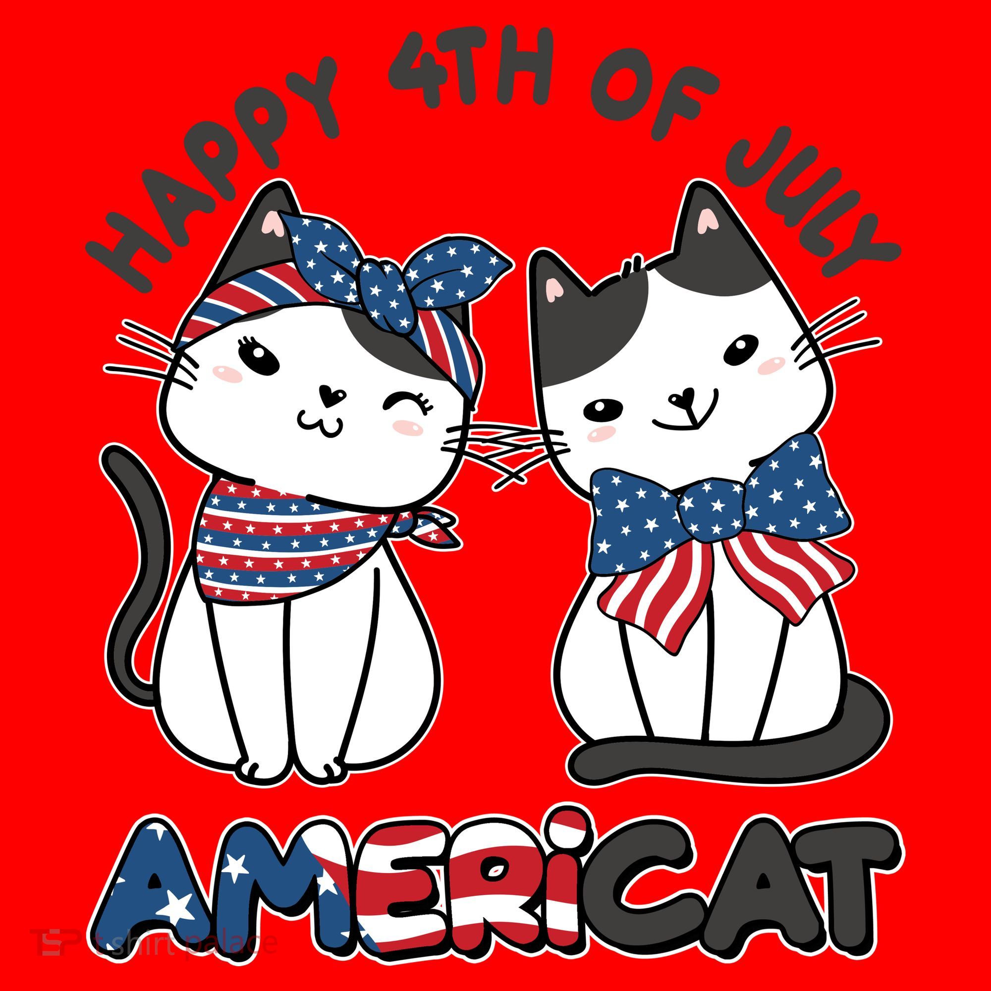 Cute Happy 4th Of July Americat Santa Hat