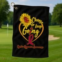 Cystic Hygroma Awareness Choose To Keep Going Golf Towel thumb 1