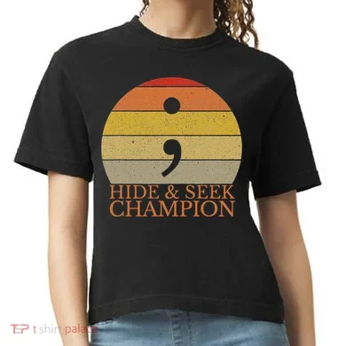 Coder Hide And Seek Champion Semi Colon Coding Programmer Comfort Colors Boxy T-Shirt