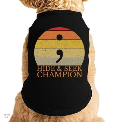 Coder Hide And Seek Champion Semi Colon Coding Programmer Doggie Tank