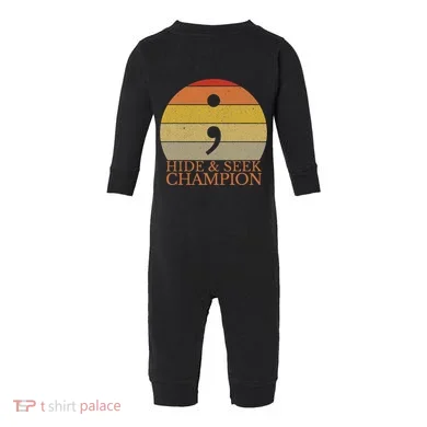 Coder Hide And Seek Champion Semi Colon Coding Programmer Infant Fleece One Piece