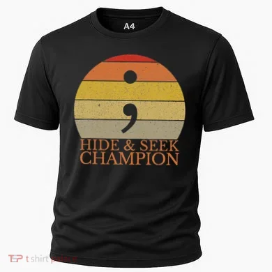 Coder Hide And Seek Champion Semi Colon Coding Programmer Cooling Performance Crew T-Shirt