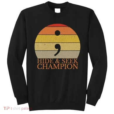 Coder Hide And Seek Champion Semi Colon Coding Programmer Sweatshirt