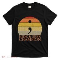 Coder Hide And Seek Champion Semi Colon Coding Programmer T-Shirt thumb 0
