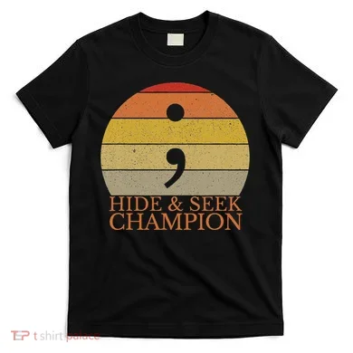 Coder Hide And Seek Champion Semi Colon Coding Programmer T-Shirt