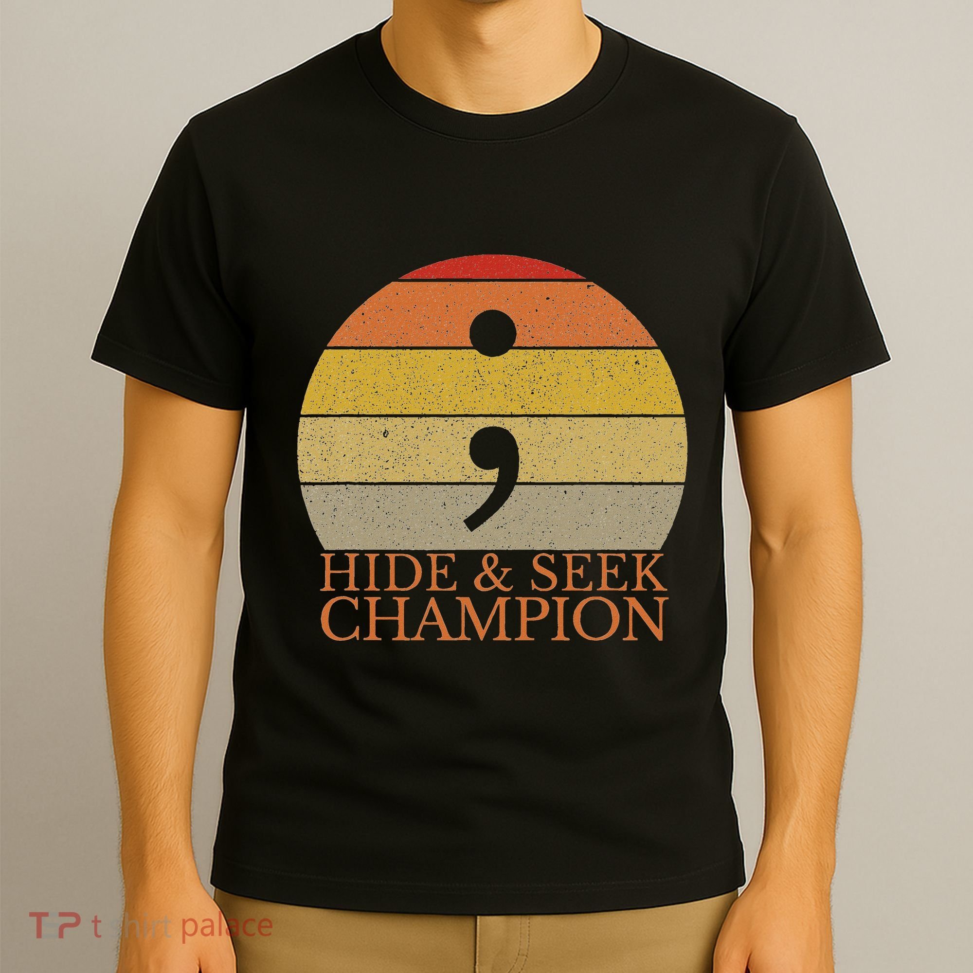 Coder Hide And Seek Champion Semi Colon Coding Programmer T-Shirt