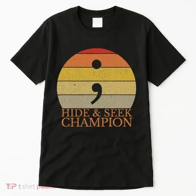 Coder Hide And Seek Champion Semi Colon Coding Programmer Tall T-Shirt