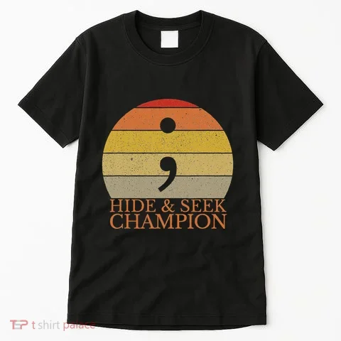 Coder Hide And Seek Champion Semi Colon Coding Programmer Tall T-Shirt in the selected color
