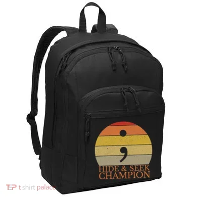 Coder Hide And Seek Champion Semi Colon Coding Programmer Port Authority Basic Backpack