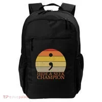 Coder Hide And Seek Champion Semi Colon Coding Programmer Backpack thumb 0
