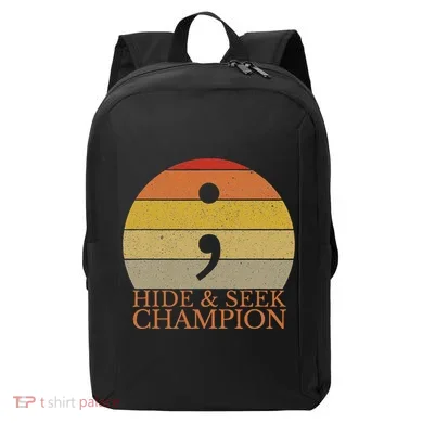 Coder Hide And Seek Champion Semi Colon Coding Programmer Modern Backpack