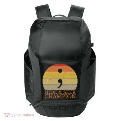 Coder Hide And Seek Champion Semi Colon Coding Programmer Sport-Tek Club Rec Backpack