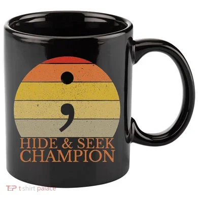 Coder Hide And Seek Champion Semi Colon Coding Programmer 11oz C Handle Ceramic Mug