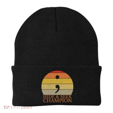 Coder Hide And Seek Champion Semi Colon Coding Programmer Beanie