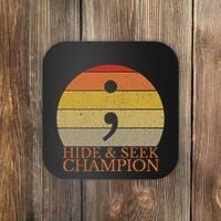 Coder Hide And Seek Champion Semi Colon Coding Programmer Coaster thumb 0
