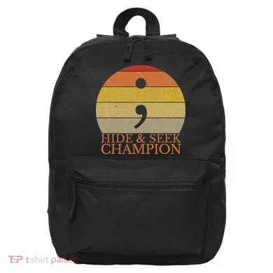 Coder Hide And Seek Champion Semi Colon Coding Programmer 16 in Basic Backpack