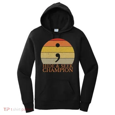Coder Hide And Seek Champion Semi Colon Coding Programmer Women's Hoodie