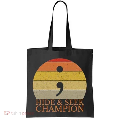 Coder Hide And Seek Champion Semi Colon Coding Programmer Tote Bag
