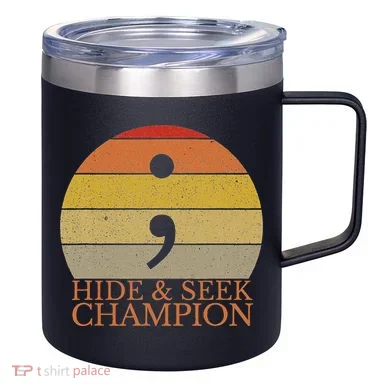Coder Hide And Seek Champion Semi Colon Coding Programmer 12oz Stainless Steel Coffee Mug