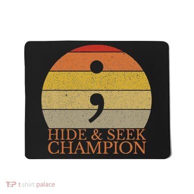 Coder Hide And Seek Champion Semi Colon Coding Programmer Mousepad