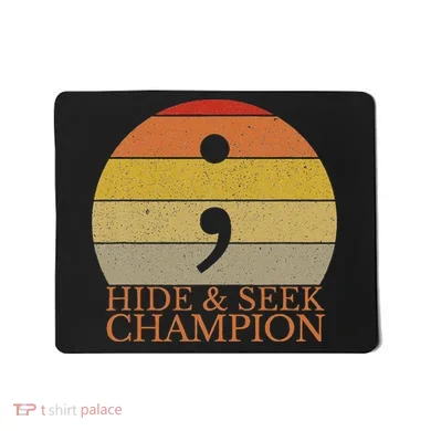 Coder Hide And Seek Champion Semi Colon Coding Programmer Mousepad
