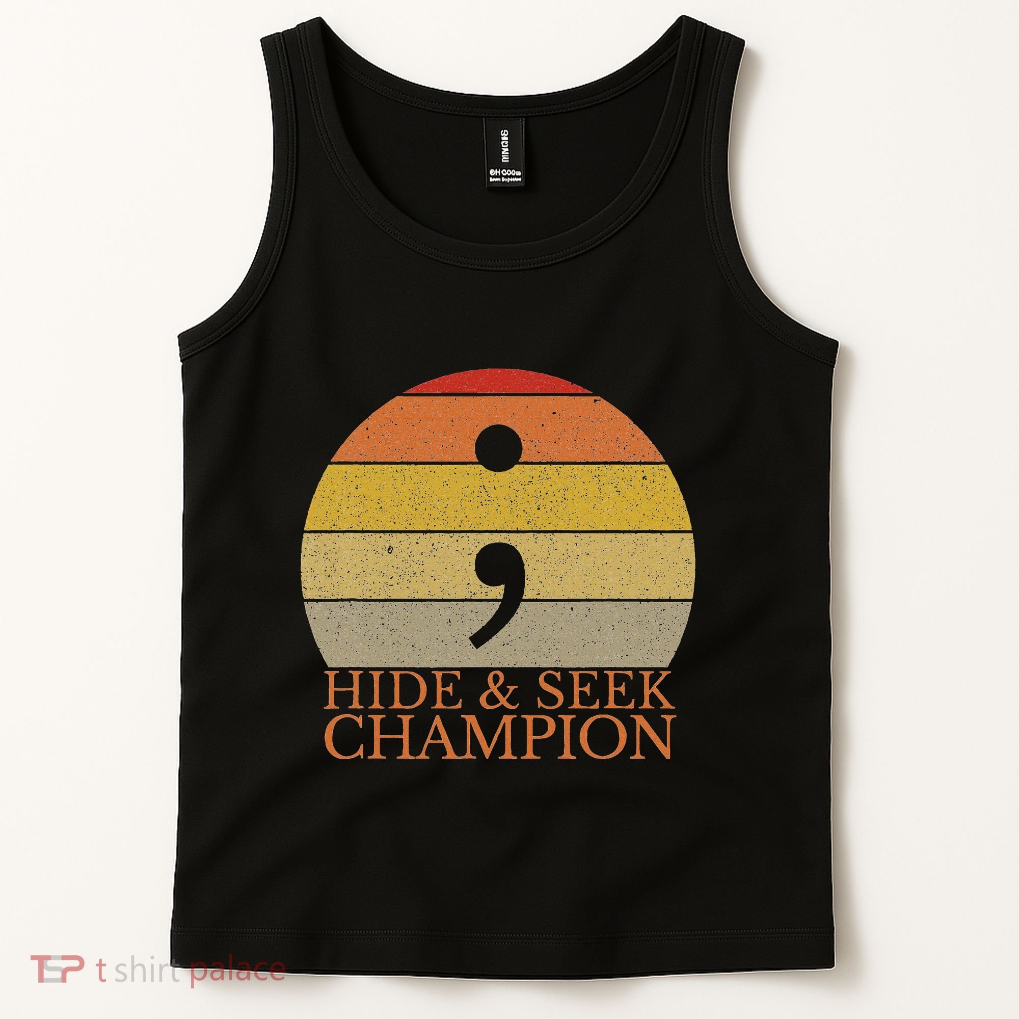 Coder Hide And Seek Champion Semi Colon Coding Programmer Tank Top