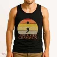 Coder Hide And Seek Champion Semi Colon Coding Programmer Tank Top thumb 3