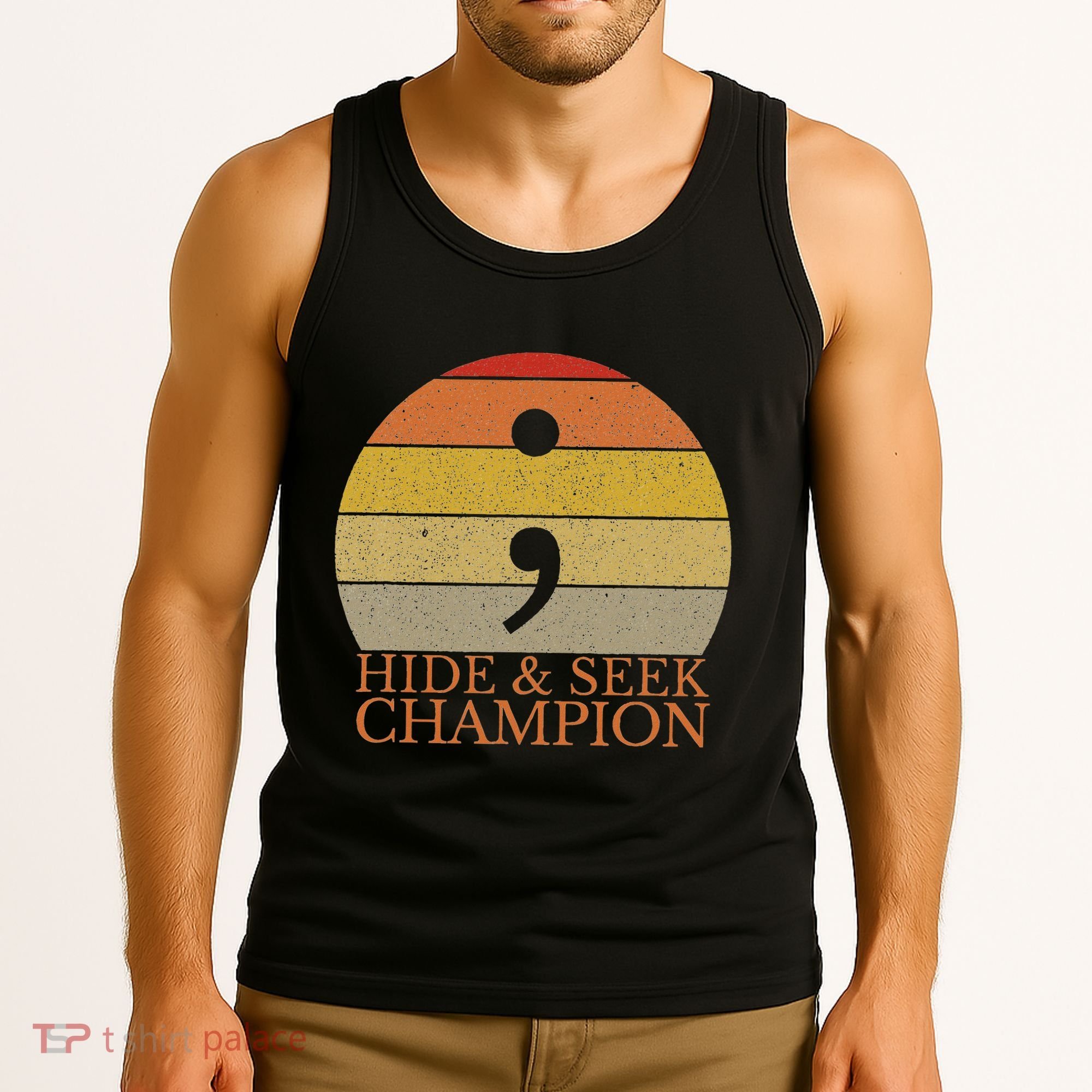 Coder Hide And Seek Champion Semi Colon Coding Programmer Tank Top