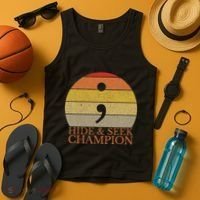 Coder Hide And Seek Champion Semi Colon Coding Programmer Tank Top thumb 4