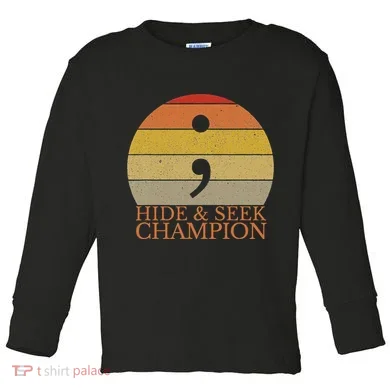 Coder Hide And Seek Champion Semi Colon Coding Programmer Toddler Long Sleeve
