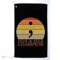 Coder Hide And Seek Champion Semi Colon Coding Programmer Golf Towel thumb 0