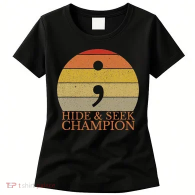 Coder Hide And Seek Champion Semi Colon Coding Programmer Women's T-Shirt