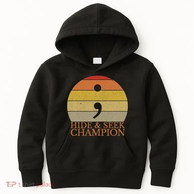 Coder Hide And Seek Champion Semi Colon Coding Programmer Kids Hoodie