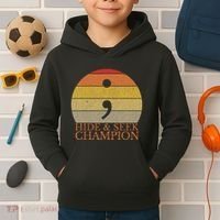 Coder Hide And Seek Champion Semi Colon Coding Programmer Kids Hoodie thumb 2