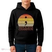 Coder Hide And Seek Champion Semi Colon Coding Programmer Kids Hoodie thumb 4
