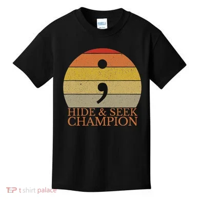 Coder Hide And Seek Champion Semi Colon Coding Programmer Kids T-Shirt