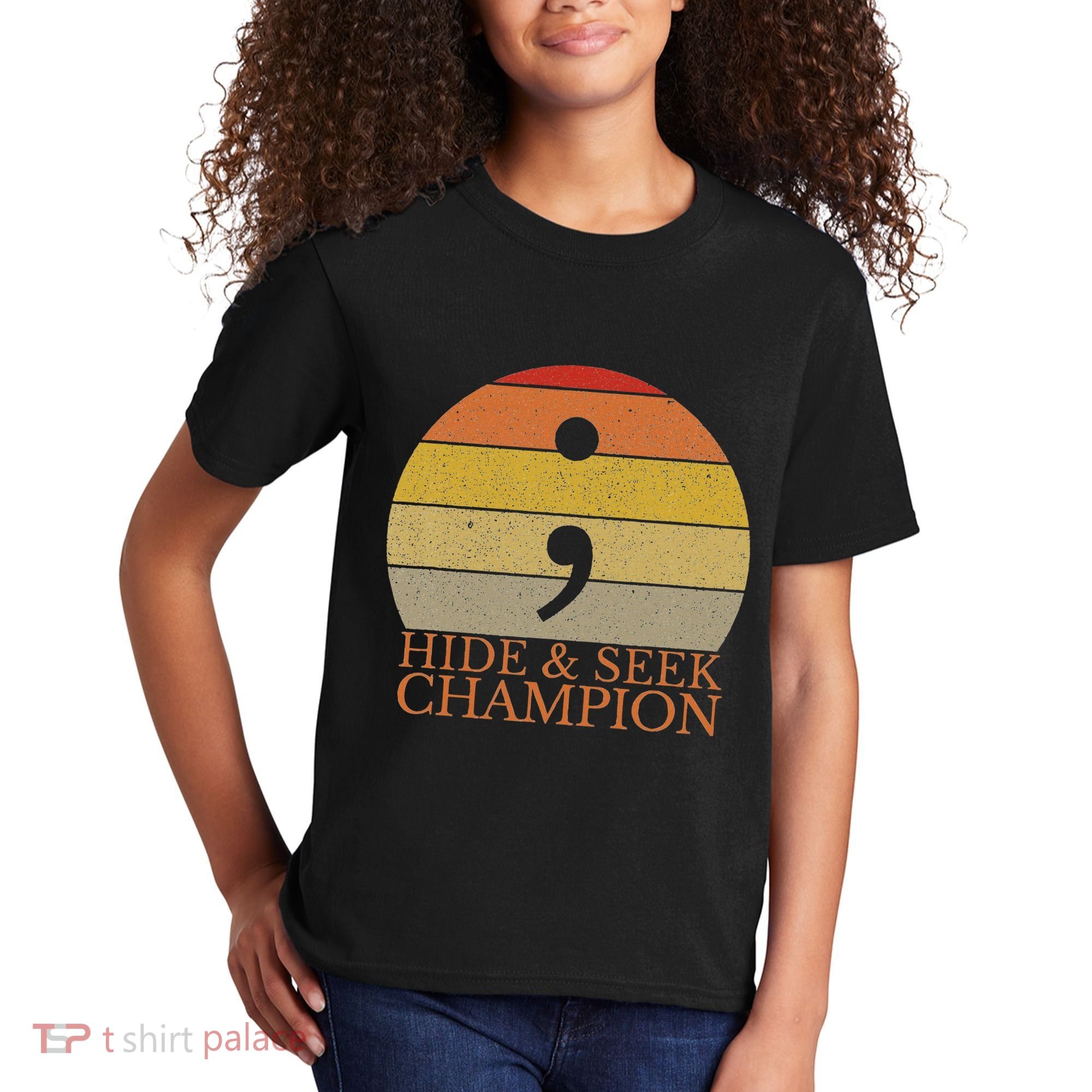 Coder Hide And Seek Champion Semi Colon Coding Programmer Kids T-Shirt