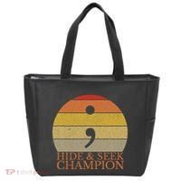 Coder Hide And Seek Champion Semi Colon Coding Programmer Tote Bag thumb 0