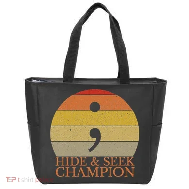 Coder Hide And Seek Champion Semi Colon Coding Programmer Tote Bag