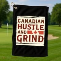 Canadian Hustle And Grind Golf Towel thumb 1
