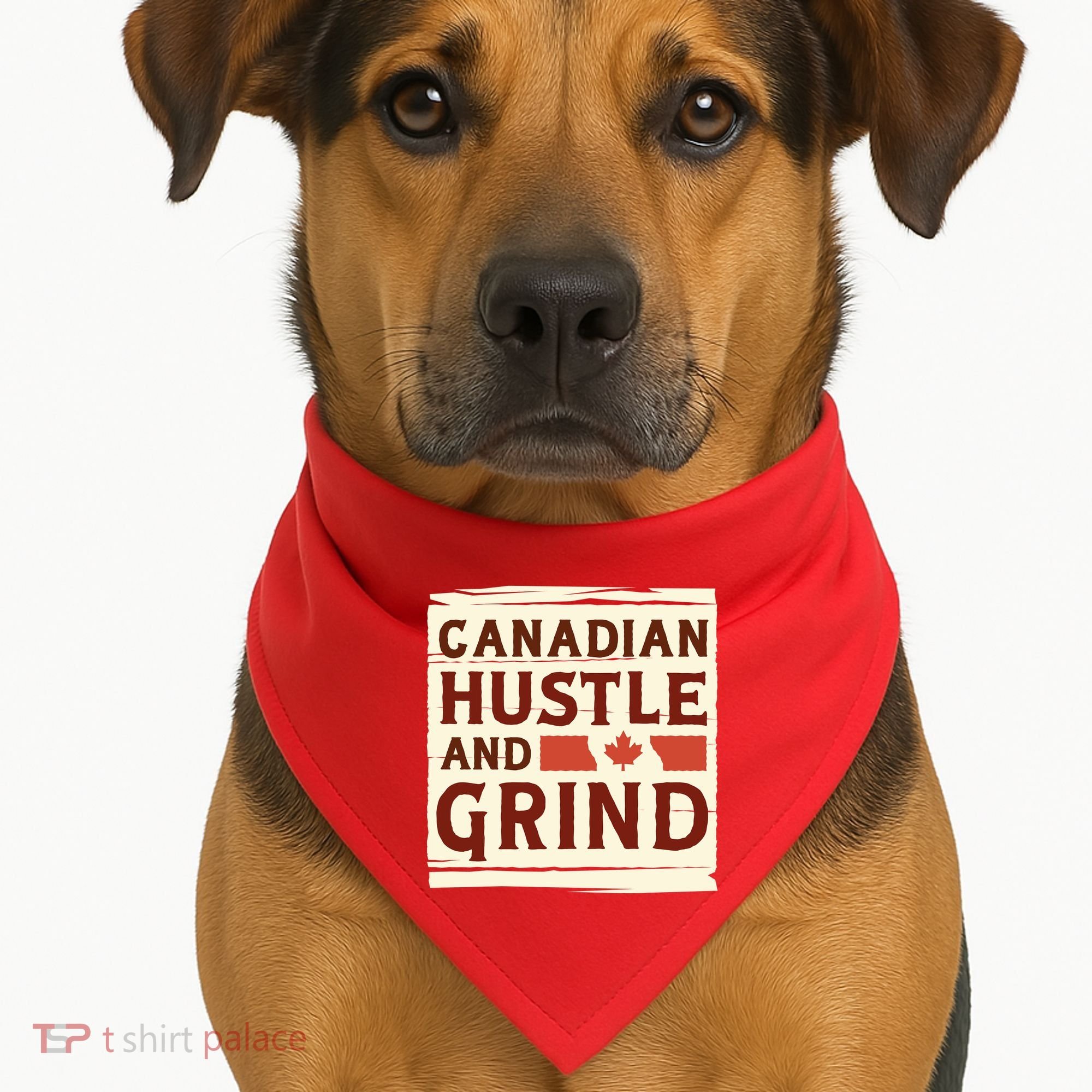 Canadian Hustle And Grind USA-Made Doggie Bandana