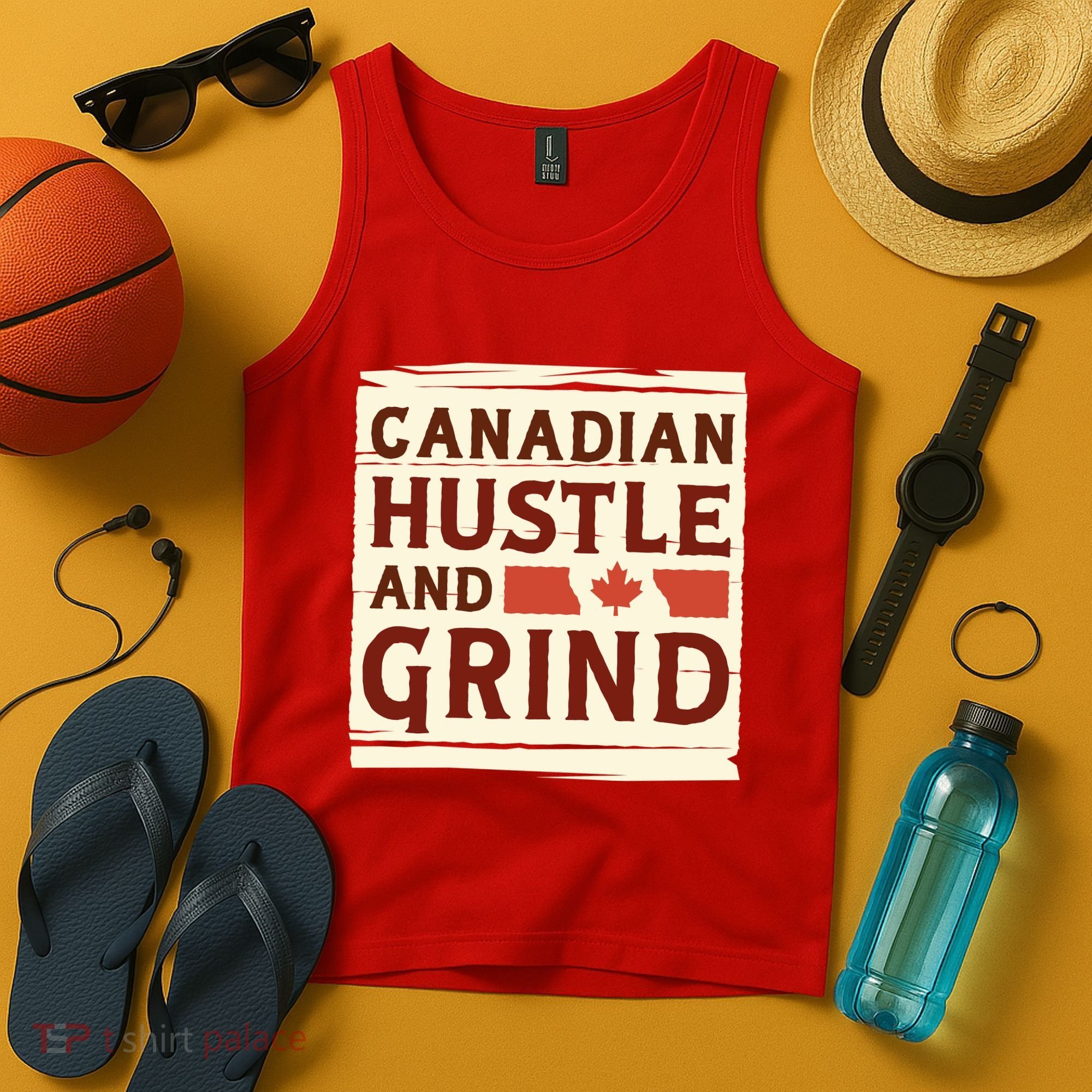 Canadian Hustle And Grind Tank Top