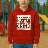 Canadian Hustle And Grind Kids Hoodie thumb 2